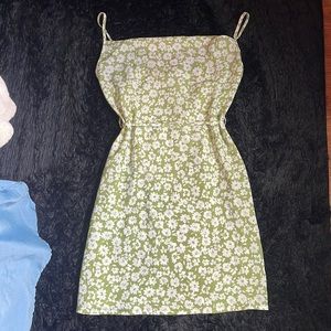 Size medium floral print draped belted cami dress